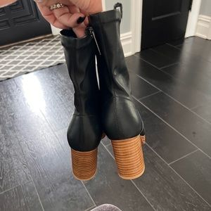 Leather ankle boots